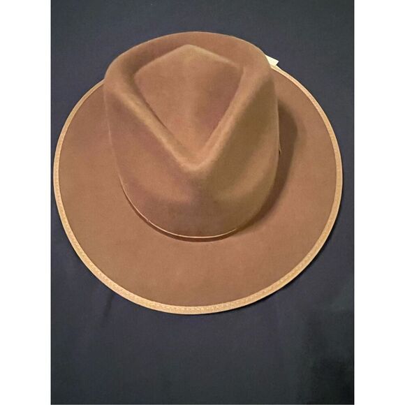 Will & Bear Calloway Tan | Brown Widebrim Wool Fedora Unisex NEW NWT - Picture 6 of 9